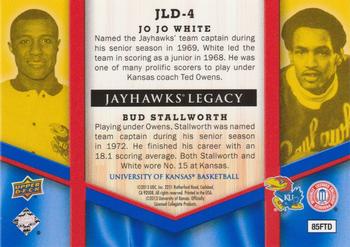 2013 Upper Deck University of Kansas - Jayhawks Legacy Duos #JLD-4 Bud Stallworth / Jo Jo White Back