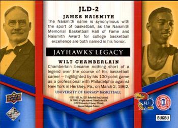 2013 Upper Deck University of Kansas - Jayhawks Legacy Duos #JLD-2 James Naismith / Wilt Chamberlain Back