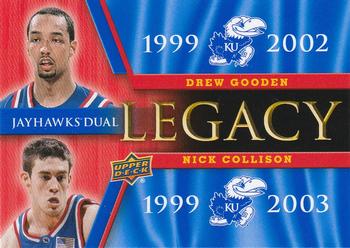 2013 Upper Deck University of Kansas - Jayhawks Legacy Duos #JLD-7 Drew Gooden / Nick Collison Front