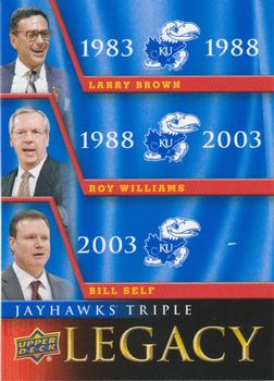 2013 Upper Deck University of Kansas - Jayhawks Legacy Trios #JLT-3 Roy Williams / Bill Self / Larry Brown Front