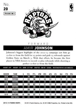 2013-14 Hoops - Red #20 Amir Johnson Back