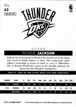 2013-14 Hoops - Red #63 Reggie Jackson Back