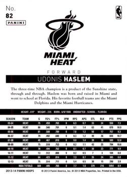 2013-14 Hoops - Red #82 Udonis Haslem Back