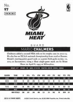 2013-14 Hoops - Red #97 Mario Chalmers Back