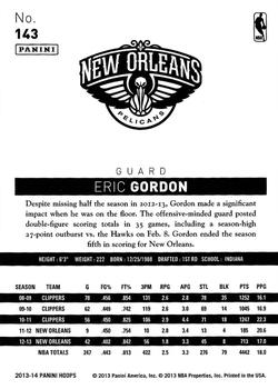 2013-14 Hoops - Red #143 Eric Gordon Back