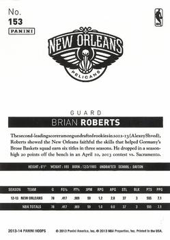 2013-14 Hoops - Red #153 Brian Roberts Back