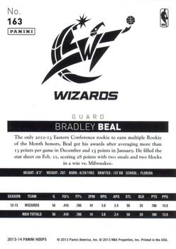 2013-14 Hoops - Red #163 Bradley Beal Back