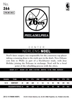 2013-14 Hoops - Red #266 Nerlens Noel Back