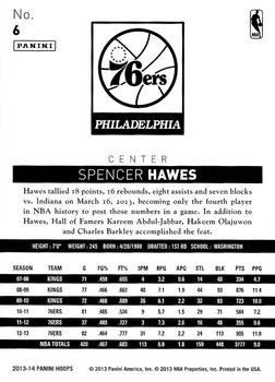 2013-14 Hoops - Gold #6 Spencer Hawes Back