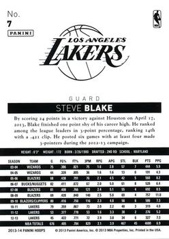 2013-14 Hoops - Gold #7 Steve Blake Back