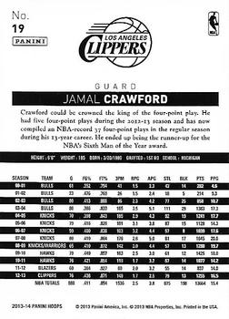 2013-14 Hoops - Gold #19 Jamal Crawford Back
