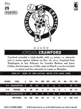 2013-14 Hoops - Gold #25 Jordan Crawford Back