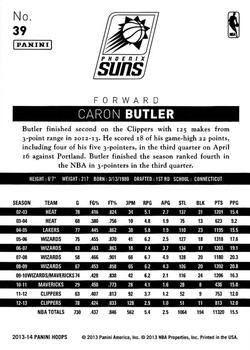 2013-14 Hoops - Gold #39 Caron Butler Back