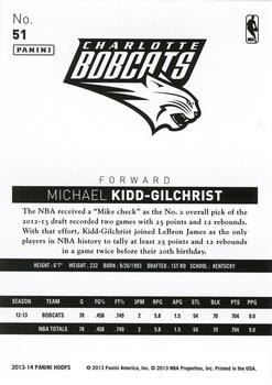 2013-14 Hoops - Gold #51 Michael Kidd-Gilchrist Back