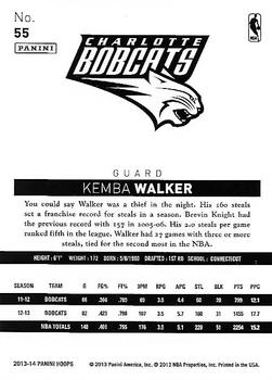 2013-14 Hoops - Gold #55 Kemba Walker Back