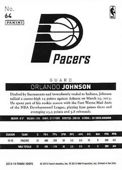 2013-14 Hoops - Gold #64 Orlando Johnson Back