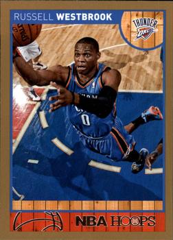 2013-14 Hoops - Gold #68 Russell Westbrook Front
