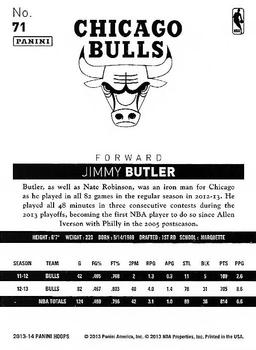 2013-14 Hoops - Gold #71 Jimmy Butler Back