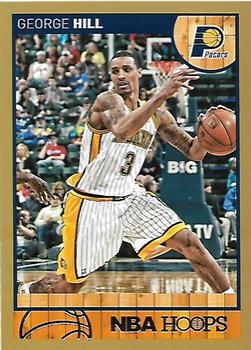 2013-14 Hoops - Gold #74 George Hill Front