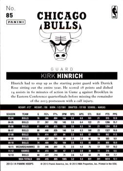 2013-14 Hoops - Gold #85 Kirk Hinrich Back