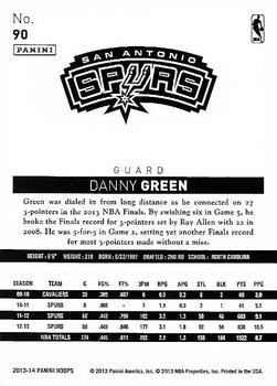 2013-14 Hoops - Gold #90 Danny Green Back