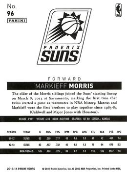 2013-14 Hoops - Gold #96 Markieff Morris Back
