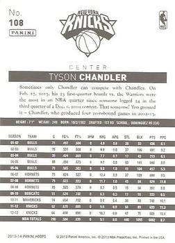 2013-14 Hoops - Gold #108 Tyson Chandler Back