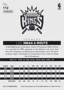2013-14 Hoops - Gold #112 Luc Mbah a Moute Back