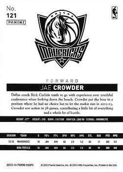 2013-14 Hoops - Gold #121 Jae Crowder Back