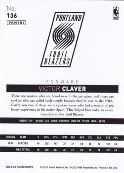 2013-14 Hoops - Gold #136 Victor Claver Back