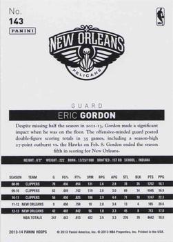 2013-14 Hoops - Gold #143 Eric Gordon Back