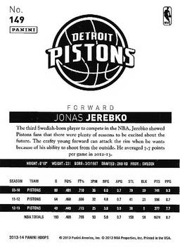 2013-14 Hoops - Gold #149 Jonas Jerebko Back