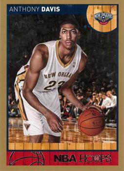 2013-14 Hoops - Gold #157 Anthony Davis Front