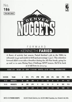 2013-14 Hoops - Gold #186 Kenneth Faried Back