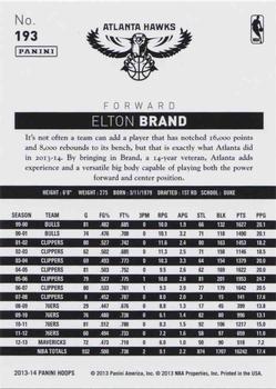 2013-14 Hoops - Gold #193 Elton Brand Back