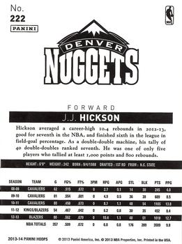 2013-14 Hoops - Gold #222 J.J. Hickson Back