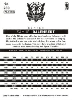 2013-14 Hoops - Gold #230 Samuel Dalembert Back
