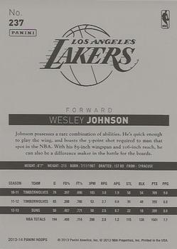 2013-14 Hoops - Gold #237 Wesley Johnson Back