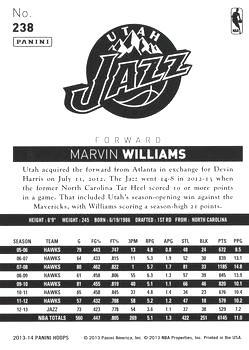 2013-14 Hoops - Gold #238 Marvin Williams Back