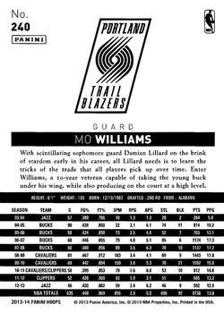 2013-14 Hoops - Gold #240 Mo Williams Back