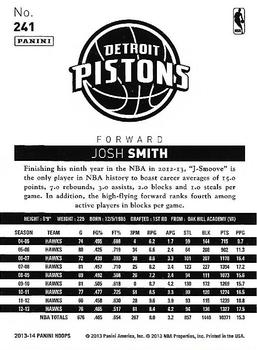 2013-14 Hoops - Gold #241 Josh Smith Back