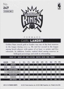 2013-14 Hoops - Gold #247 Carl Landry Back