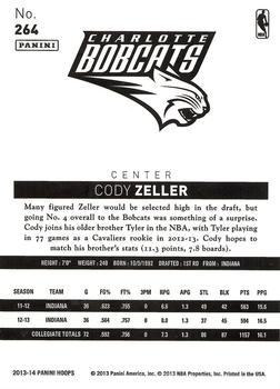 2013-14 Hoops - Gold #264 Cody Zeller Back