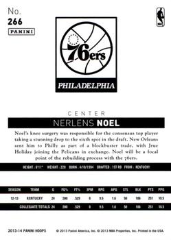 2013-14 Hoops - Gold #266 Nerlens Noel Back