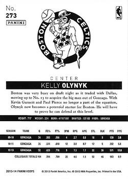 2013-14 Hoops - Gold #273 Kelly Olynyk Back