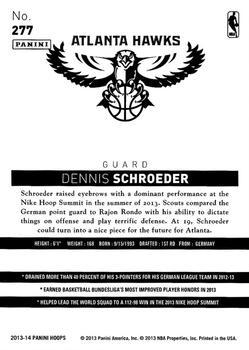 2013-14 Hoops - Gold #277 Dennis Schroeder Back