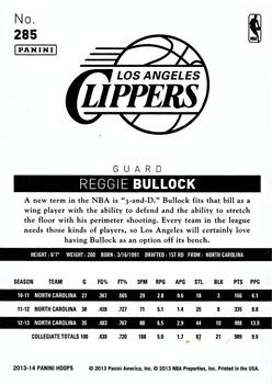 2013-14 Hoops - Gold #285 Reggie Bullock Back