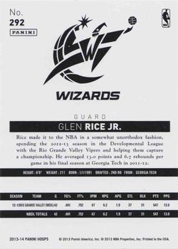 2013-14 Hoops - Gold #292 Glen Rice Jr. Back