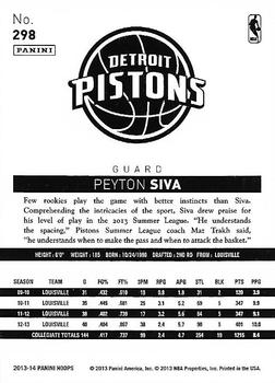 2013-14 Hoops - Gold #298 Peyton Siva Back