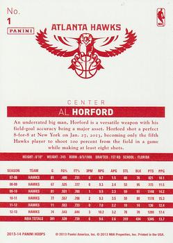 2013-14 Hoops - Red Back #1 Al Horford Back